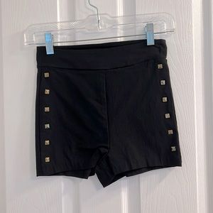 Charlotte Russe Black Stretch Studded Shorts